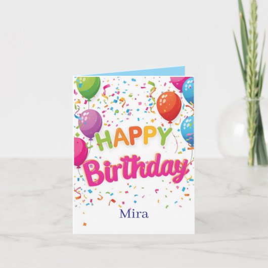 Personalized Happy Birthday Card (Voorkant)