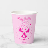 Personalized Happy Birthday  Papieren Bekers (Achterkant)