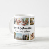 Personalized Happy Birthday Photo Collage Mug Koffiemok (Voorkant links)