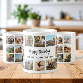 Personalized Happy Birthday Photo Collage Mug Koffiemok