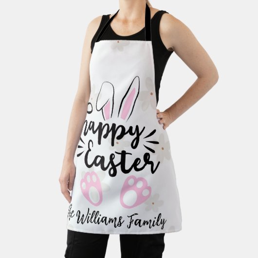 Personalized Happy Easter All-Over Print Apron Schort (Insitu)