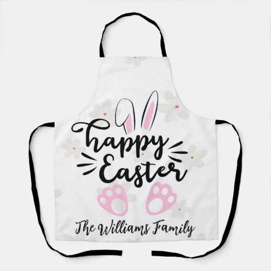 Personalized Happy Easter All-Over Print Apron Schort (Voorkant)