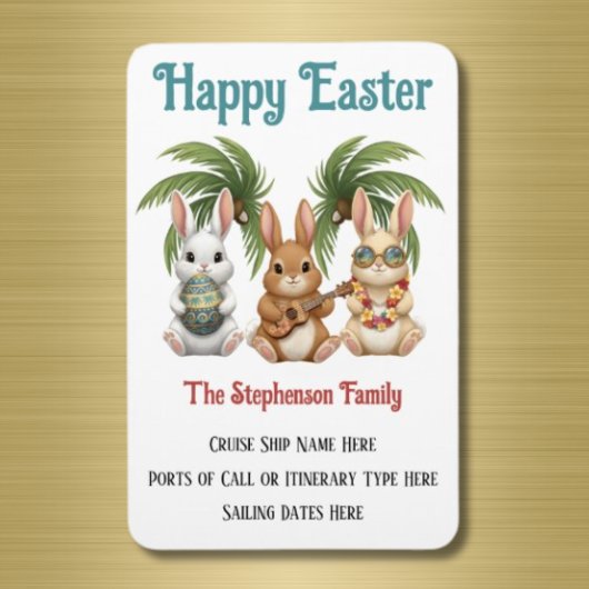 Personalized Happy Easter Cruise Door Magneet