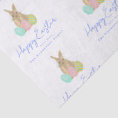 Personalized Happy Easter Cute Bunny Watercolor Tissuepapier (Detail)