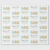 Personalized Happy Easter Eggs Watercolor Cadeaupapier (Vlak)