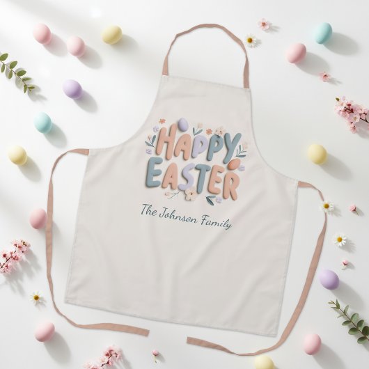 Personalized Happy Easter Family Apron Schort