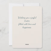 Personalized Happy Easter Family Greeting Card Feestdagenkaart (Achterkant)