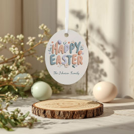 Personalized Happy Easter Family Ornament