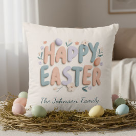 Personalized Happy Easter Family Pillow Kussen