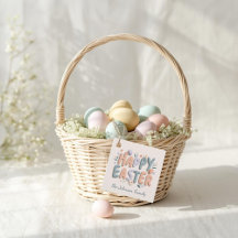 Personalized Happy Easter Favor Tags
