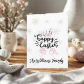 Personalized Happy Easter Folded Greeting Card Kaart