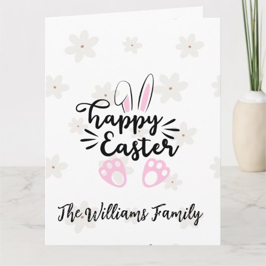 Personalized Happy Easter Folded Greeting Card Kaart (Voorkant)