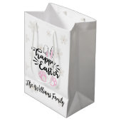 Personalized Happy Easter Gift Bag Medium Cadeauzakje (Voorkant Gekanteld)
