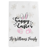 Personalized Happy Easter Gift Bag Medium Cadeauzakje (Voorkant)