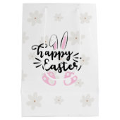Personalized Happy Easter Gift Bag Medium Cadeauzakje (Achterkant)