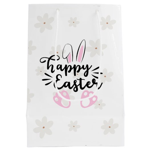 Personalized Happy Easter Gift Bag Medium Cadeauzakje (Achterkant)