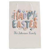 Personalized Happy Easter Gift Bag Medium Cadeauzakje (Voorkant)