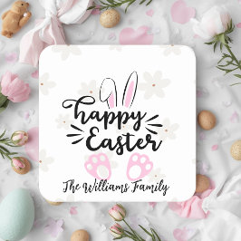 Personalized Happy Easter Paper Coaster Kartonnen Onderzetters