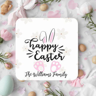 Personalized Happy Easter Paper Coaster Kartonnen Onderzetters