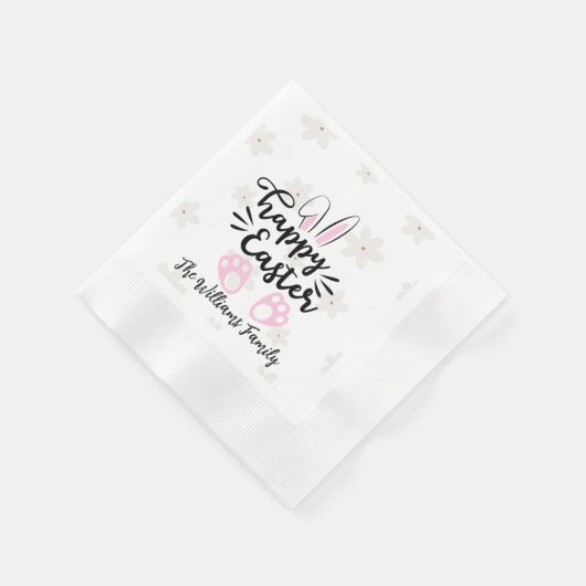 Personalized Happy Easter Paper Napkin Servet (Hoek)