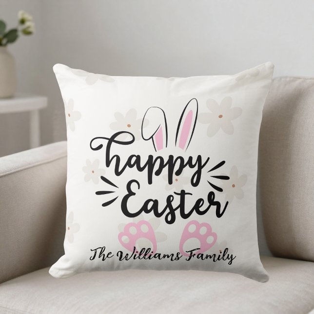 Personalized Happy Easter Throw Pillow Kussen (Creator heeft geüpload)