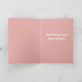Personalized Happy Galentine's Day Pizza Card Kaart (Binnen)