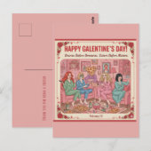 Personalized Happy Galentine's Day Postcard Briefkaart (Voorkant / Achterkant)