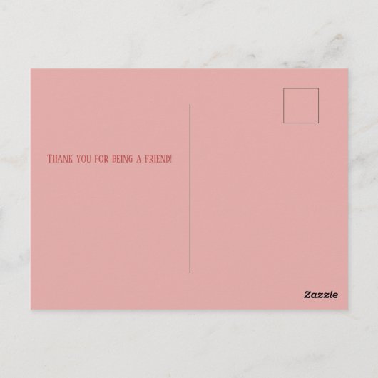 Personalized Happy Galentine's Day Postcard Briefkaart (Achterkant)