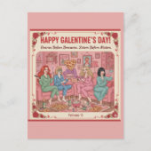 Personalized Happy Galentine's Day Postcard Briefkaart (Voorkant)