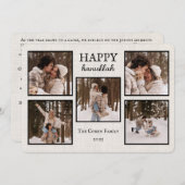 Personalized Happy Hanukkah Card with Photos Feestdagenkaart (Voorkant / Achterkant)