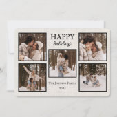 Personalized Happy Holidays Card with Photos Feestdagenkaart (Voorkant)