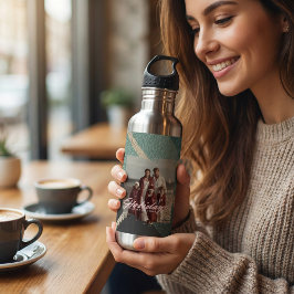  Personalized happy holidays family photo water Waterfles