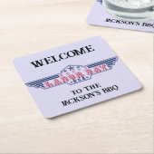 Personalized Happy Labor Day Kartonnen Onderzetters (Schuin)