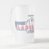 Personalized Happy Labor Day Matglas Bierpul (Voorkant links)