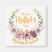 Personalized Happy Mother’s Day Floral Magnet (Voorkant)