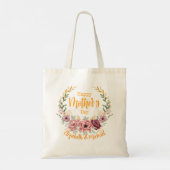 Personalized Happy Mother’s Day Floral Tote Bag (Achterkant)