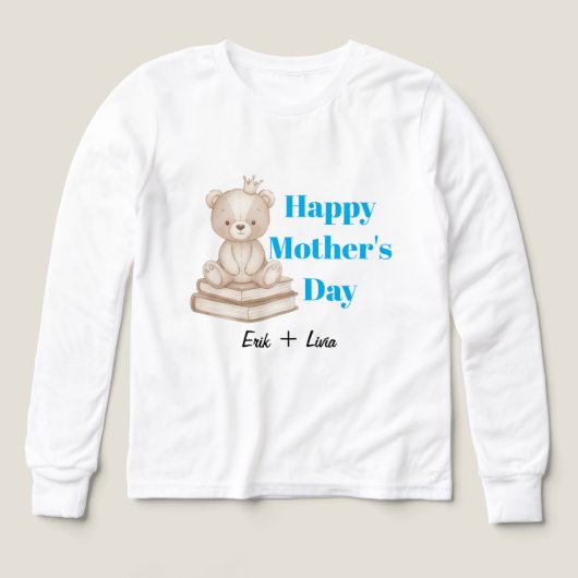 Personalized happy mother's day long sleeve kids (Voorkant)