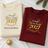 Personalized “Happy New Year 2027” T-shirt