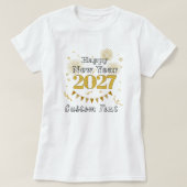 Personalized “Happy New Year 2027” T-shirt (Design voorkant)