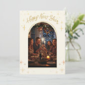 Personalized Happy New Year Greeting with my Photo Feestdagenkaart (Staand voorkant)