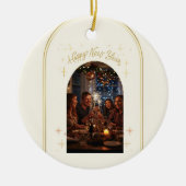 Personalized Happy New Year Greeting with my Photo Keramisch Ornament (Voorkant)