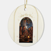 Personalized Happy New Year Greeting with my Photo Keramisch Ornament (Links)