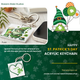 Personalized Happy St. Patrick's Day Acrylic  Sleutelhanger