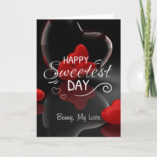 Personalized Happy Sweetest Day with Message  Kaart (Voorkant)