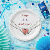 Personalized Happy _th Anniversary Papieren Bordje (Feest)