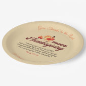 Personalized Happy Thanksgiving with Bible Verse  Papieren Bordje (Gekanteld)