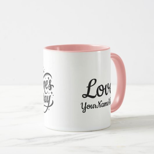 Personalized Happy Valentine's Day Custom Mug Mok (Voorkant rechts)