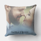 Personalized Happy Wedding Photo Collage Kussen (Achterkant)