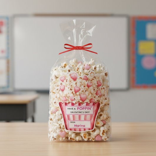 Personalized “Have a Poppin’ Valentine’s Day”  Sticker