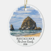 Personalized Haystack Rock Ornament, Custom Oregon Keramisch Ornament (Links)